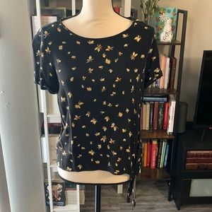 Summer Side Knot Top w/ Leaves | Lauren Conrad